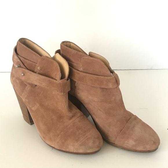Rag & Bone Tan Suede Block Heel Ankle Booties with Straps •.Size 36.5 🔴 - Picture 2 of 8